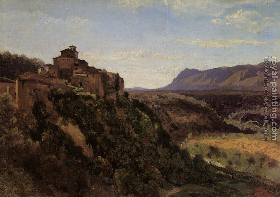 Jean-Baptiste-Camille Corot : Papigno, Buildings Overlooking the Valley